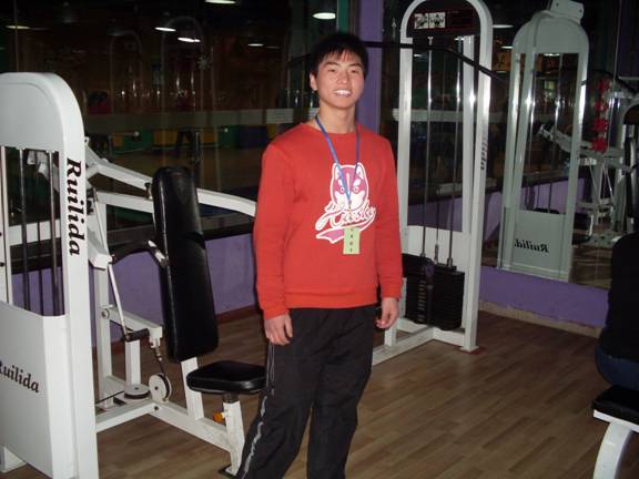 学员彭国帅在浩沙健身教练部实习